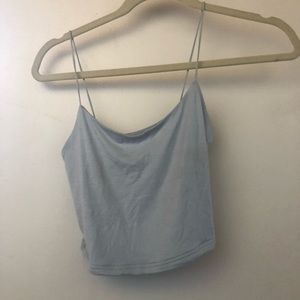 baby blue tank top /crop top